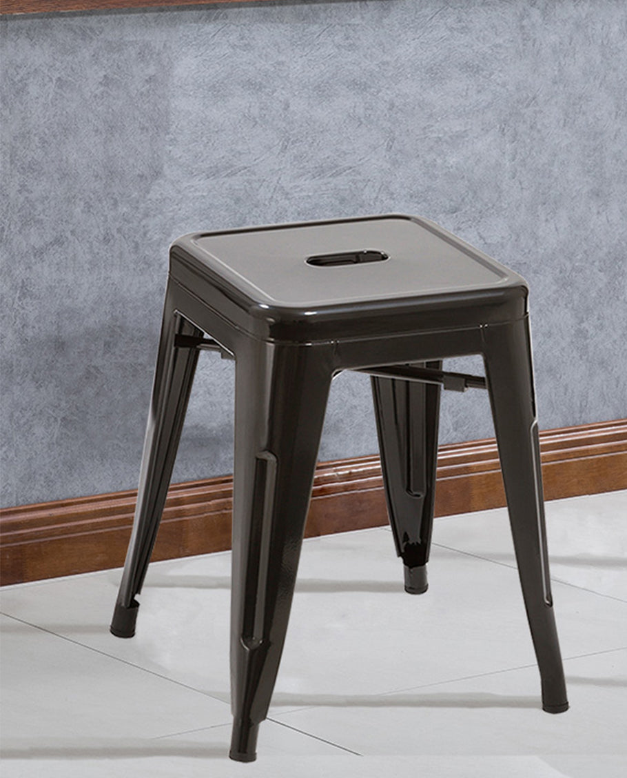 Duhome Eisen / Metall Hocker Höhe 46 cm Arbeitshocker Stapelbar und Robust Industry Design Farbauswahl 665A