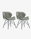 Load image into Gallery viewer, Duhome 2er Set Esszimmerstuhl Stoff Küchenstuhl Metallbeine Konferenzstuhl Besucherstuhl Retro Farbauswahl 622J