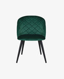 Load image into Gallery viewer, 2er Set Esszimmerstuhl aus Stoff Samt Stuhl Retro Design Polsterstuhl mit Rückenlehne Metallbeine Farbauswahl Duhome 8052B