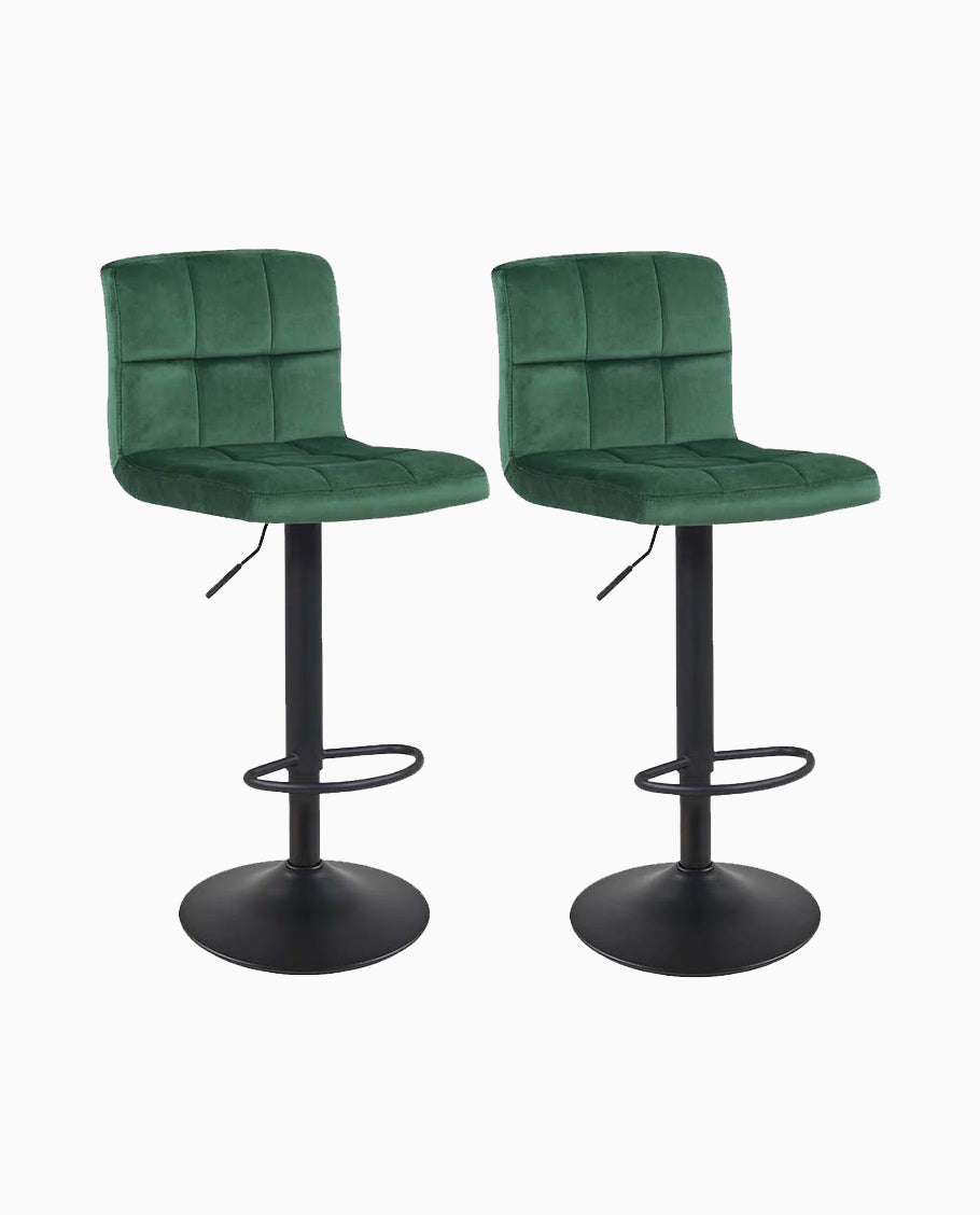 Duhome Barhocker 2x Barstuhl Kunstleder oder Stoff Tresenhocker Bar Sessel gut gepolstert höhenverstellbar mit Lehne eckig 451Y