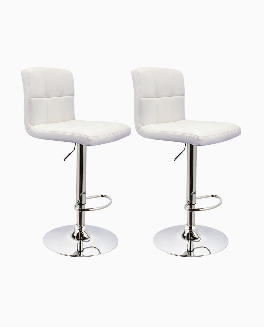 Duhome Barhocker 2x Barstuhl Kunstleder oder Stoff Tresenhocker Bar Sessel gut gepolstert höhenverstellbar mit Lehne eckig 451Y