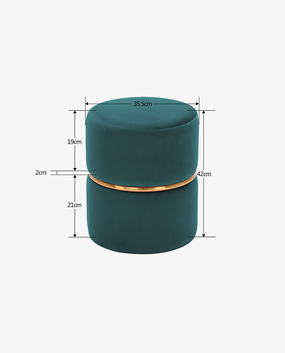 Duhome Sitzhocker Hocker Rund Polsterhocker Schminkhocker edles Design 9123