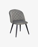 Load image into Gallery viewer, 2er Set Esszimmerstuhl aus Stoff Samt Stuhl Retro Design Polsterstuhl mit Rückenlehne Metallbeine Farbauswahl Duhome 8052B