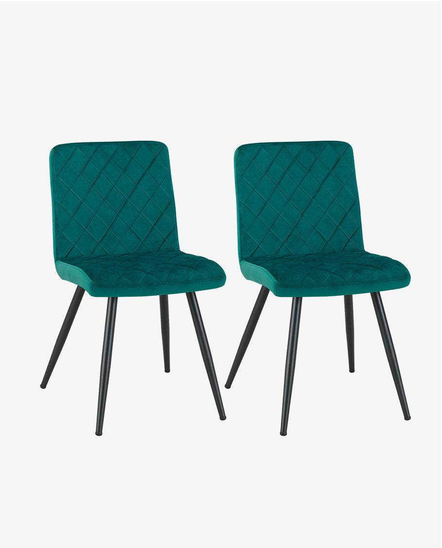 Esszimmerstuhl aus Stoff Samt Farbauswahl Stuhl Retro Design Polsterstuhl mit Rückenlehne Metallbeine Duhome 8043L