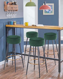 Load image into Gallery viewer, 2x Barhocker rund Barstuhl aus Stoff Samt Gestell aus Metall Tresenhocker gut gepolstert Sitzhöhe 80 cm Farbauswahl Duhome 5168A