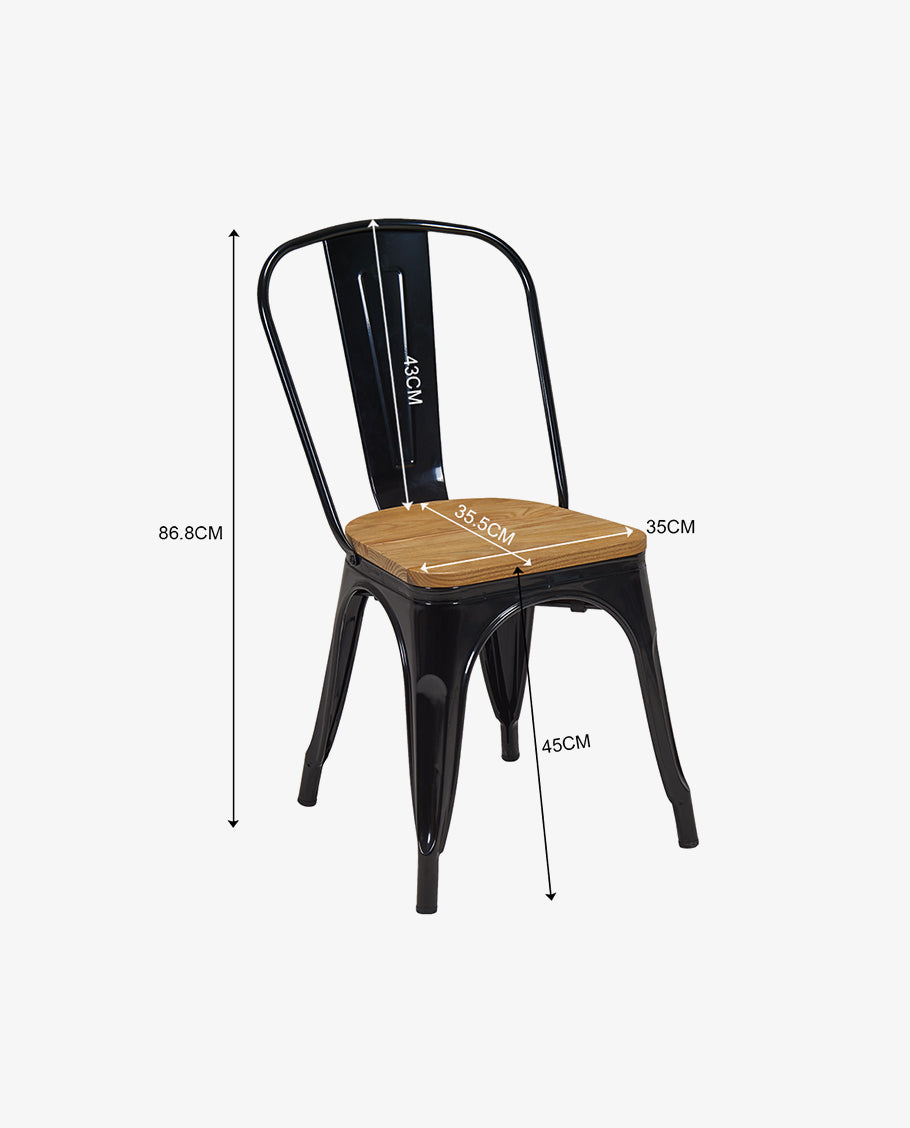 1x Esszimmerstuhl / Stuhl aus Metall / Eisen Farbauswahl Küchenstuhl Stapelbar, Robust & Zeitlos Duhome 666