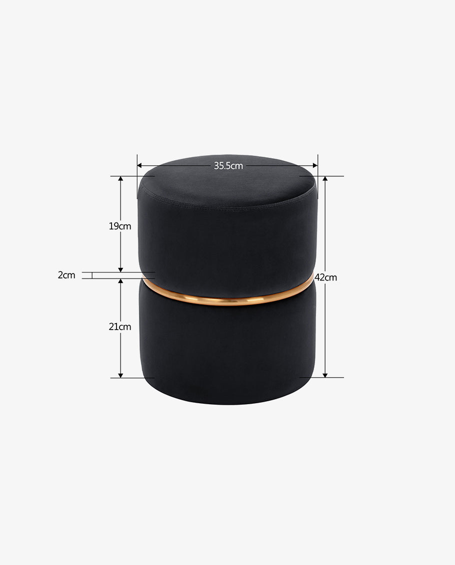 Duhome Sitzhocker Hocker Rund Polsterhocker Schminkhocker edles Design 9123