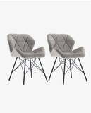 Load image into Gallery viewer, Duhome 2er Set Esszimmerstuhl Stoff Küchenstuhl Metallbeine Konferenzstuhl Besucherstuhl Retro Farbauswahl 622J