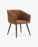 Load image into Gallery viewer, Esszimmerstuhl aus Stoff (Samt) Farbauswahl Retro Design Stuhl mit Rückenlehne Sessel Metallbeine Duhome 8065