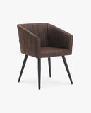 Load image into Gallery viewer, Esszimmerstuhl aus Stoff (Samt) Farbauswahl Retro Design Stuhl mit Rückenlehne Sessel Metallbeine Duhome 8065