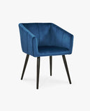 Load image into Gallery viewer, Esszimmerstuhl aus Stoff (Samt) Farbauswahl Retro Design Stuhl mit Rückenlehne Sessel Metallbeine Duhome 8065