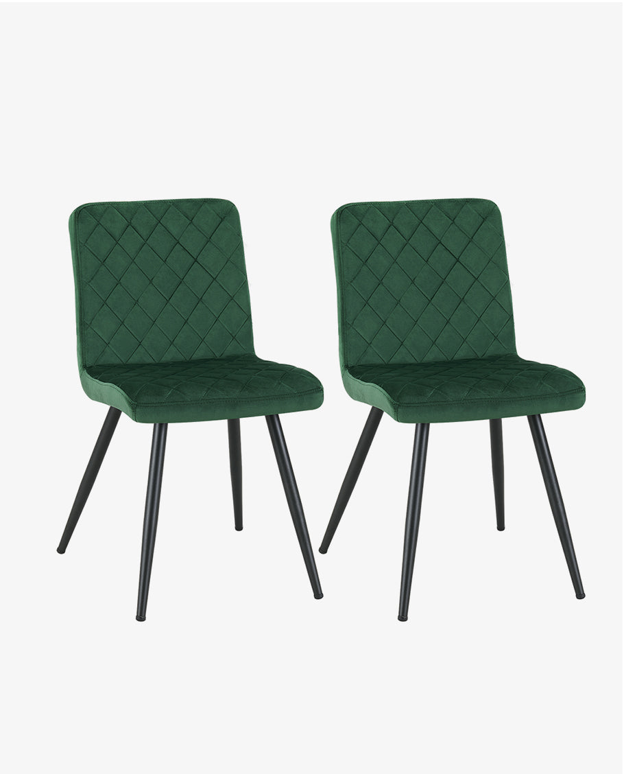 Esszimmerstuhl aus Stoff Samt Farbauswahl Stuhl Retro Design Polsterstuhl mit Rückenlehne Metallbeine Duhome 8043L