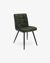 Duhome Esszimmerstuhl aus Samtstoff im Vintage Design Polsterstuhl Metallbeine 8043B-Vintage