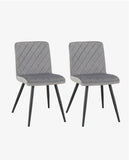 Load image into Gallery viewer, Esszimmerstuhl aus Stoff Samt Farbauswahl Stuhl Retro Design Polsterstuhl mit Rückenlehne Metallbeine Duhome 8043L