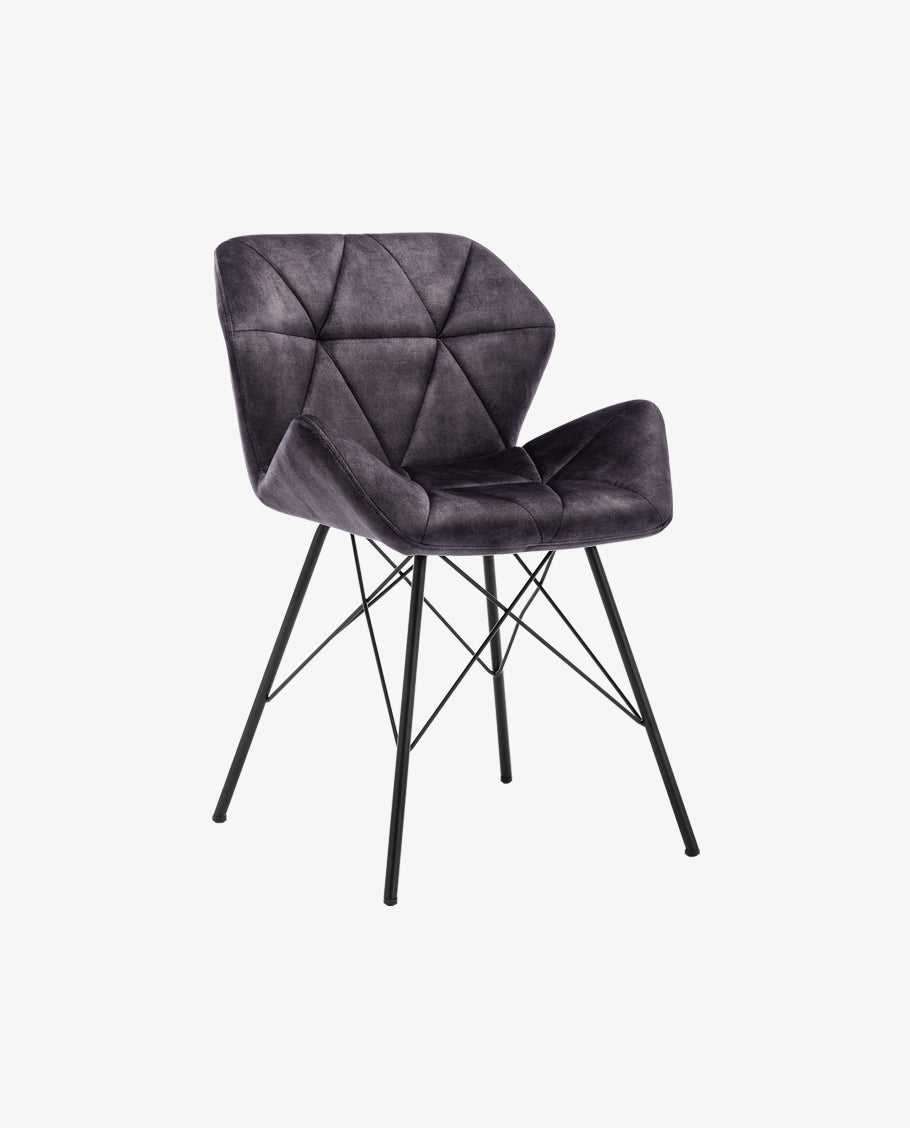 Duhome 2er Set Esszimmerstuhl Küchenstuhl Metallbeine Konferenzstuhl Besucherstuhl Retro 622J Vintage