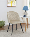 Load image into Gallery viewer, 2er Set Esszimmerstuhl aus Stoff Samt Stuhl Retro Design Polsterstuhl mit Rückenlehne Metallbeine Farbauswahl Duhome 8052B