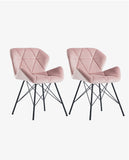 Load image into Gallery viewer, Duhome 2er Set Esszimmerstuhl Stoff Küchenstuhl Metallbeine Konferenzstuhl Besucherstuhl Retro Farbauswahl 622J