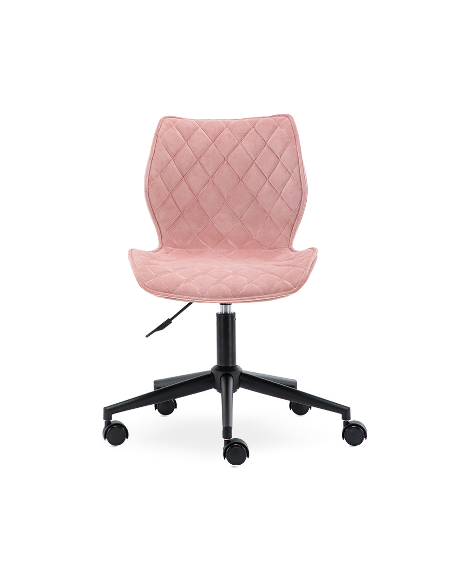 Drehstuhl aus edlem Samtstoff Grau Rollhocker Bürostuhl Stoff Höhenverstellung Schreibtischstuhl drehbar Farbauswahl Duhome 5180W