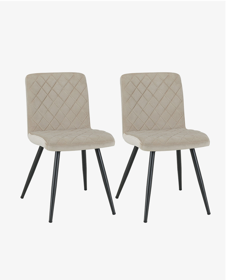 Esszimmerstuhl aus Stoff Samt Farbauswahl Stuhl Retro Design Polsterstuhl mit Rückenlehne Metallbeine Duhome 8043L