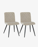 Load image into Gallery viewer, Esszimmerstuhl aus Stoff Samt Farbauswahl Stuhl Retro Design Polsterstuhl mit Rückenlehne Metallbeine Duhome 8043L