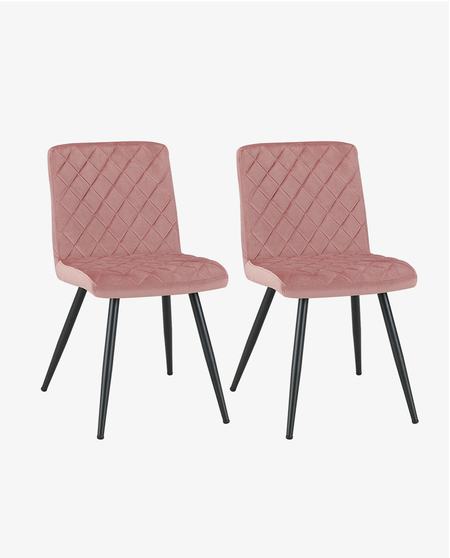 Esszimmerstuhl aus Stoff Samt Farbauswahl Stuhl Retro Design Polsterstuhl mit Rückenlehne Metallbeine Duhome 8043L