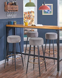 Load image into Gallery viewer, 2x Barhocker rund Barstuhl aus Stoff Samt Gestell aus Metall Tresenhocker gut gepolstert Sitzhöhe 80 cm Farbauswahl Duhome 5168A