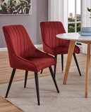 Load image into Gallery viewer, 2er Set Esszimmerstuhl aus Stoff Samt Stuhl Retro Design Polsterstuhl mit Rückenlehne Metallbeine Farbauswahl Duhome 8066