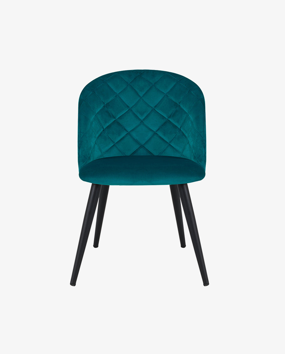 2er Set Esszimmerstuhl aus Stoff Samt Stuhl Retro Design Polsterstuhl mit Rückenlehne Metallbeine Farbauswahl Duhome 8052B