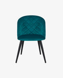 Load image into Gallery viewer, 2er Set Esszimmerstuhl aus Stoff Samt Stuhl Retro Design Polsterstuhl mit Rückenlehne Metallbeine Farbauswahl Duhome 8052B