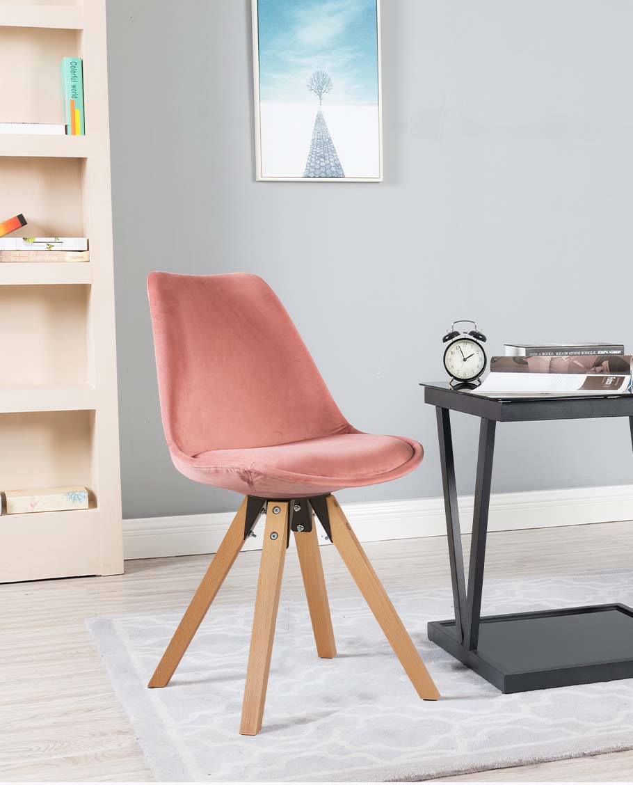 Duhome 2er Set Stuhl Esszimmerstühle Küchenstühle Farbauswahl mit Holzbeinen Sitzkissen Esszimmerstuhl Retro 518M