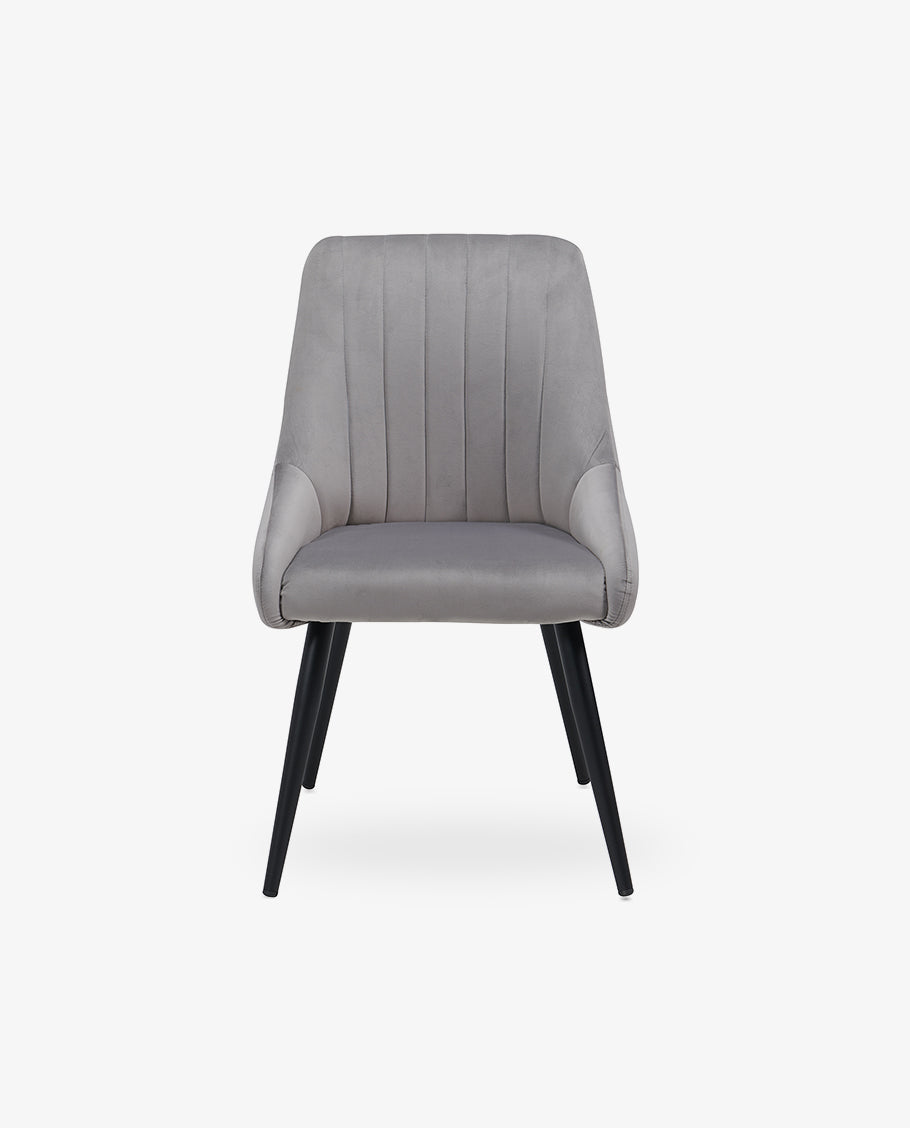 2er Set Esszimmerstuhl aus Stoff Samt Stuhl Retro Design Polsterstuhl mit Rückenlehne Metallbeine Farbauswahl Duhome 8066