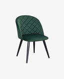 Load image into Gallery viewer, 2er Set Esszimmerstuhl aus Stoff Samt Stuhl Retro Design Polsterstuhl mit Rückenlehne Metallbeine Farbauswahl Duhome 8052B