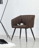 Load image into Gallery viewer, Esszimmerstuhl aus Stoff (Samt) Farbauswahl Retro Design Stuhl mit Rückenlehne Sessel Metallbeine Duhome 8065