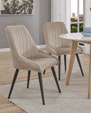 Load image into Gallery viewer, 2er Set Esszimmerstuhl aus Stoff Samt Stuhl Retro Design Polsterstuhl mit Rückenlehne Metallbeine Farbauswahl Duhome 8066