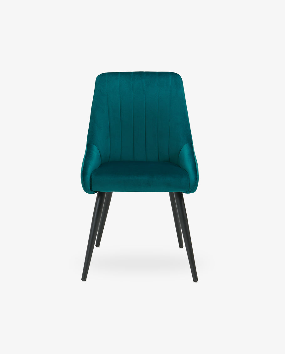 2er Set Esszimmerstuhl aus Stoff Samt Stuhl Retro Design Polsterstuhl mit Rückenlehne Metallbeine Farbauswahl Duhome 8066