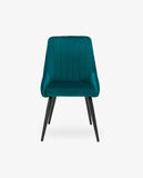 Load image into Gallery viewer, 2er Set Esszimmerstuhl aus Stoff Samt Stuhl Retro Design Polsterstuhl mit Rückenlehne Metallbeine Farbauswahl Duhome 8066