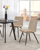 Load image into Gallery viewer, Esszimmerstuhl aus Stoff Samt Farbauswahl Stuhl Retro Design Polsterstuhl mit Rückenlehne Metallbeine Duhome 8043L