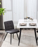 Load image into Gallery viewer, 2er Set Esszimmerstuhl aus Stoff Samt Farbauswahl Stuhl Retro Design Polsterstuhl mit Rückenlehne Metallbeine Duhome 8043B