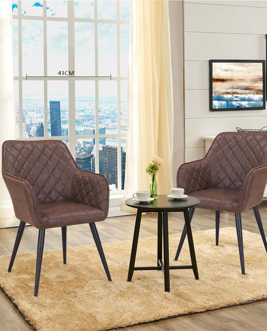 Esszimmerstuhl aus Stoff (Samt) Farbauswahl Retro Design Armlehnstuhl Stuhl mit Rückenlehne Sessel Metallbeine Duhome 8058