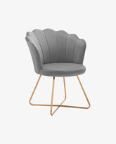 Duhome Sessel aus Stoff Samt Polstersessel Retro Design Polsterstuhl Metallgestell gold 8057C