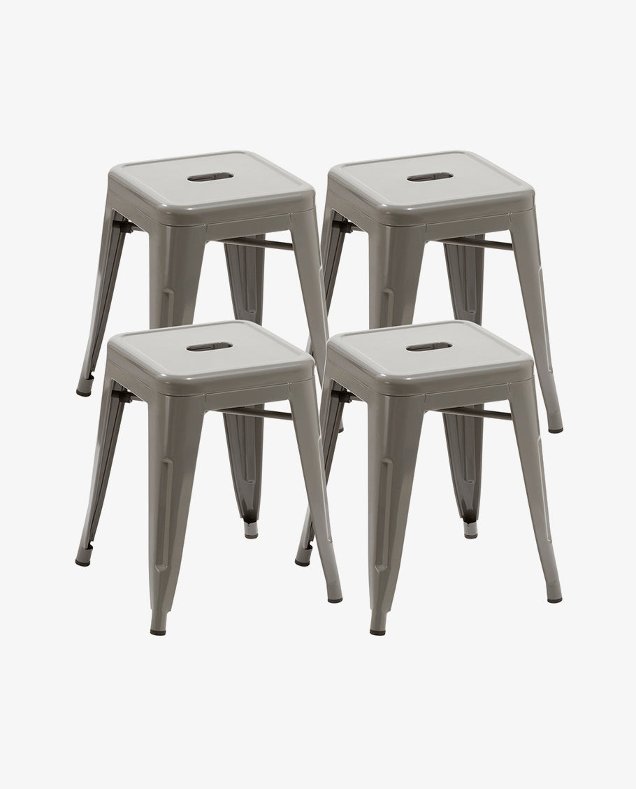 Duhome Eisen / Metall Hocker Höhe 46 cm Arbeitshocker Stapelbar und Robust Industry Design Farbauswahl 665A