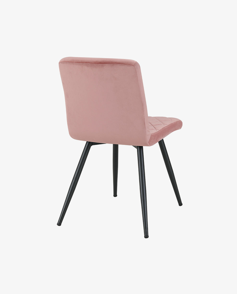 Esszimmerstuhl aus Stoff Samt Farbauswahl Stuhl Retro Design Polsterstuhl mit Rückenlehne Metallbeine Duhome 8043L