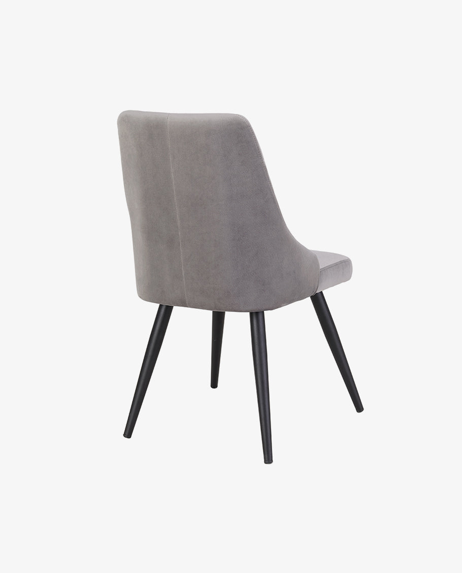 2er Set Esszimmerstuhl Stoff Samt gesteppt Retro Design Polsterstuhl mit Rückenlehne Metallbeine Farbauswahl Duhome 8089