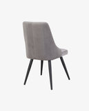 Load image into Gallery viewer, 2er Set Esszimmerstuhl Stoff Samt gesteppt Retro Design Polsterstuhl mit Rückenlehne Metallbeine Farbauswahl Duhome 8089