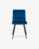 Load image into Gallery viewer, 2er Set Esszimmerstuhl aus Stoff Samt Farbauswahl Stuhl Retro Design Polsterstuhl mit Rückenlehne Metallbeine Duhome 8043B