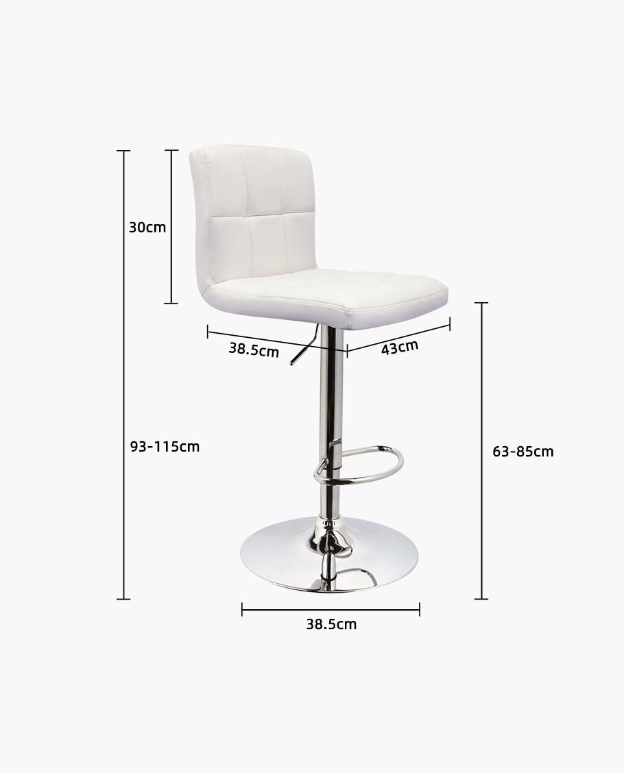 Duhome Barhocker 2x Barstuhl Kunstleder oder Stoff Tresenhocker Bar Sessel gut gepolstert höhenverstellbar mit Lehne eckig 451Y