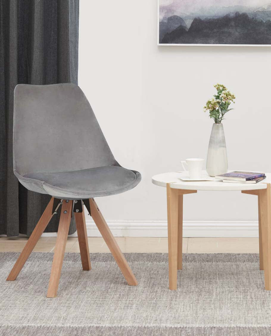 Duhome 2er Set Stuhl Esszimmerstühle Küchenstühle Farbauswahl mit Holzbeinen Sitzkissen Esszimmerstuhl Retro 518M