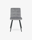 Load image into Gallery viewer, 2er Set Esszimmerstuhl aus Stoff Samt Farbauswahl Stuhl Retro Design Polsterstuhl mit Rückenlehne Metallbeine Duhome 8043B