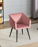 Load image into Gallery viewer, Esszimmerstuhl aus Stoff (Samt) Farbauswahl Retro Design Stuhl mit Rückenlehne Sessel Metallbeine Duhome 8065