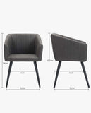 Load image into Gallery viewer, Esszimmerstuhl aus Stoff (Samt) Farbauswahl Retro Design Stuhl mit Rückenlehne Sessel Metallbeine Duhome 8065